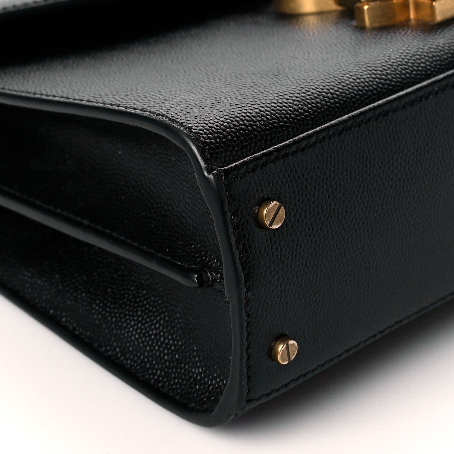 Saint Laurent Grain de Poudre Mini Classic Monogram Cassandra Top Handle Black 9 of 10