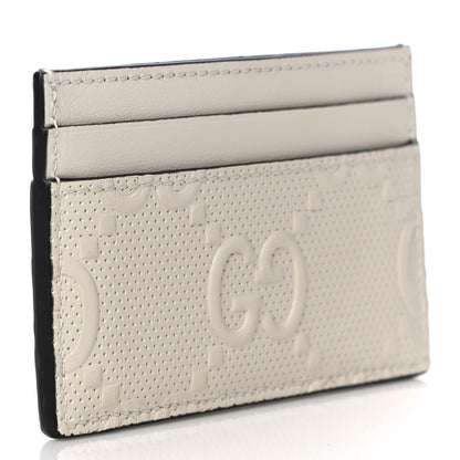 Gucci Calfskin GG Tennis Embossed Card Holder Mystic White 3 of 10