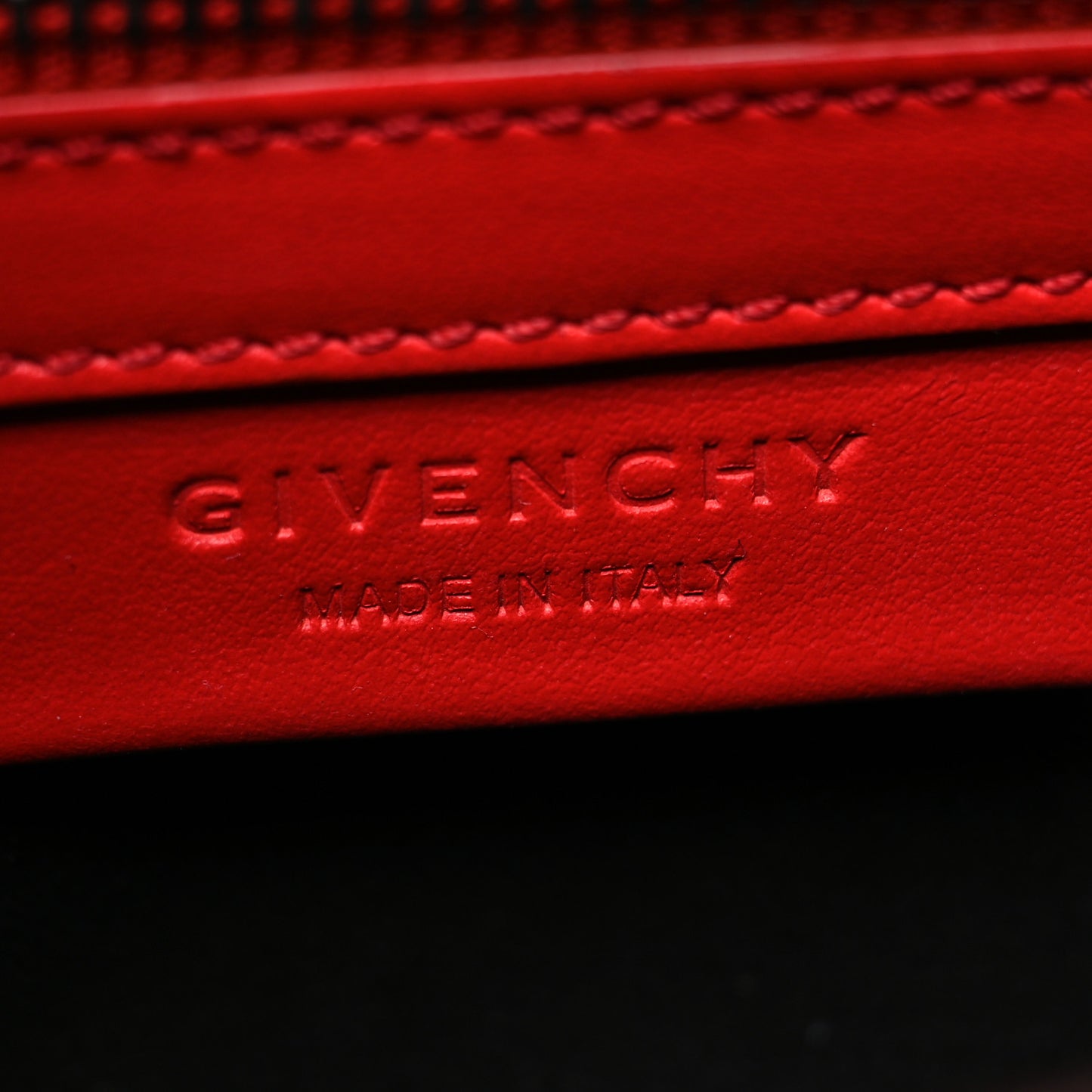 Calfskin Mini Pandora Box Logo Strap Crossbody Bag Medium Red