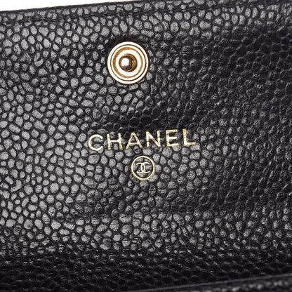 Chanel Caviar Quilted Flap Card Holder Black 6 of 8