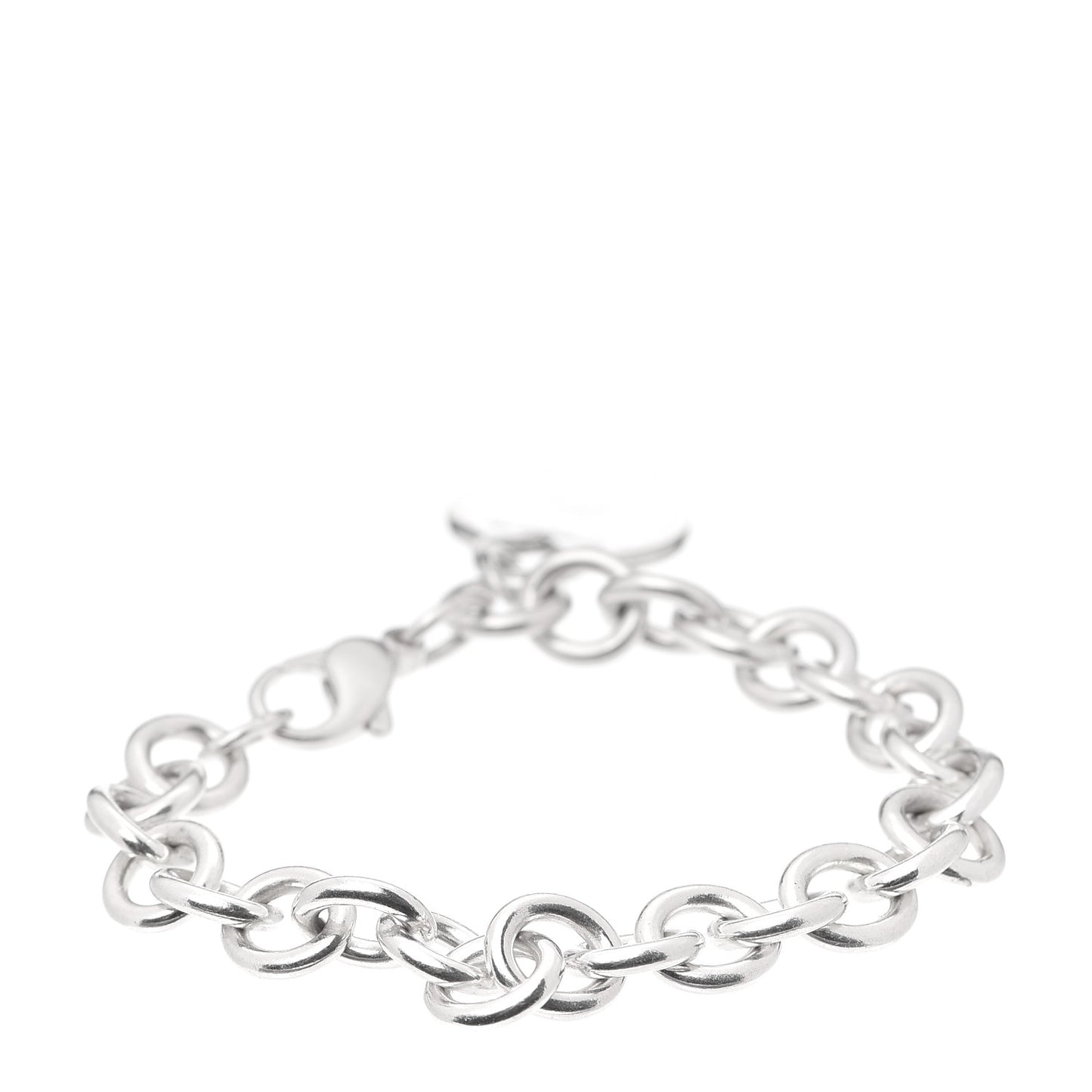 Sterling Silver Heart Tag Charm Bracelet