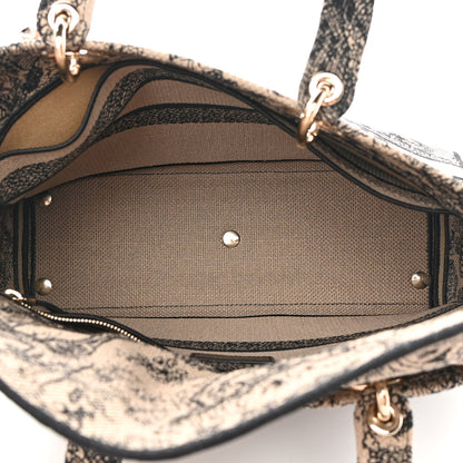 Christian Dior Toile de Jouy Embroidered Medium Lady D-Lite Blue 5 of 10