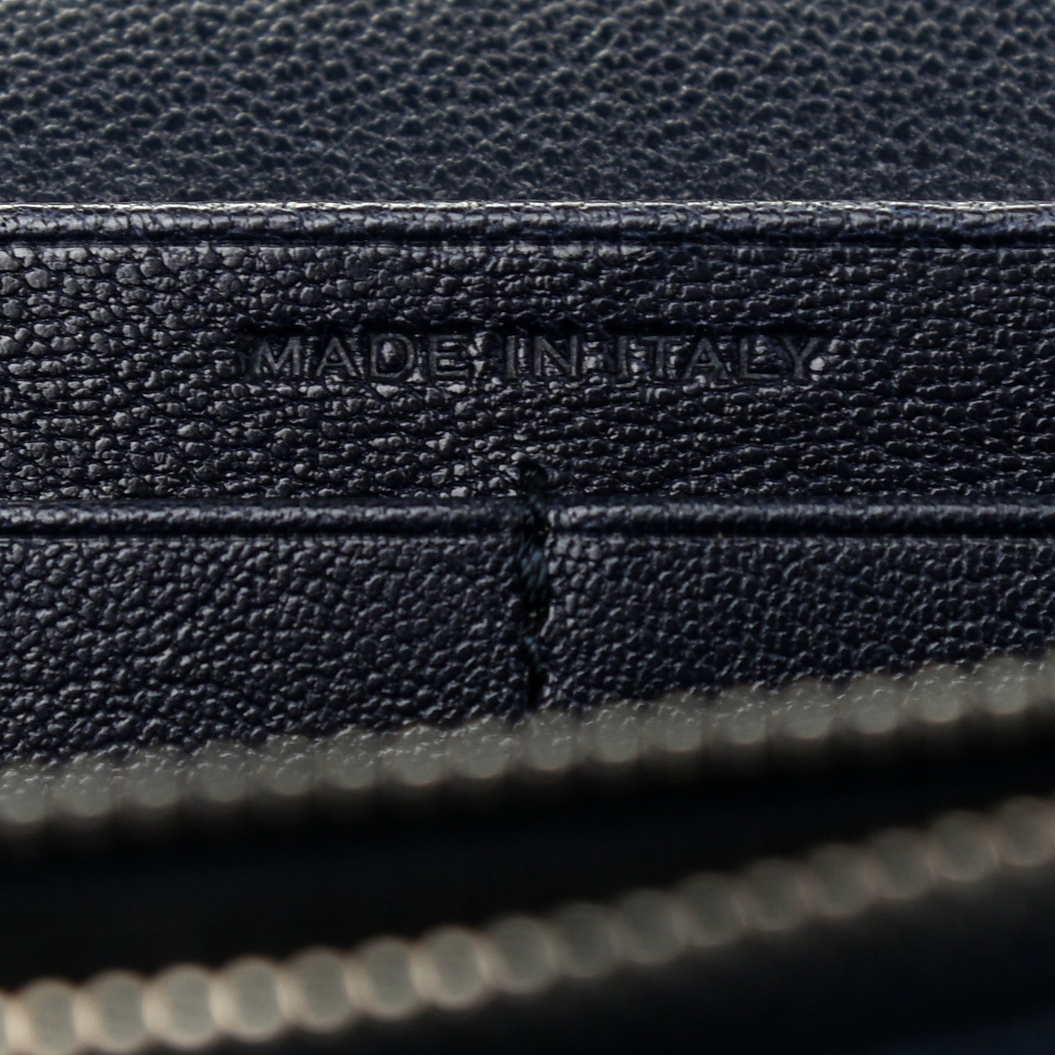 Saint Laurent Lambskin Mixed Matelasse Quilted Large Monogram Envelope Wallet Navy 6 of 8