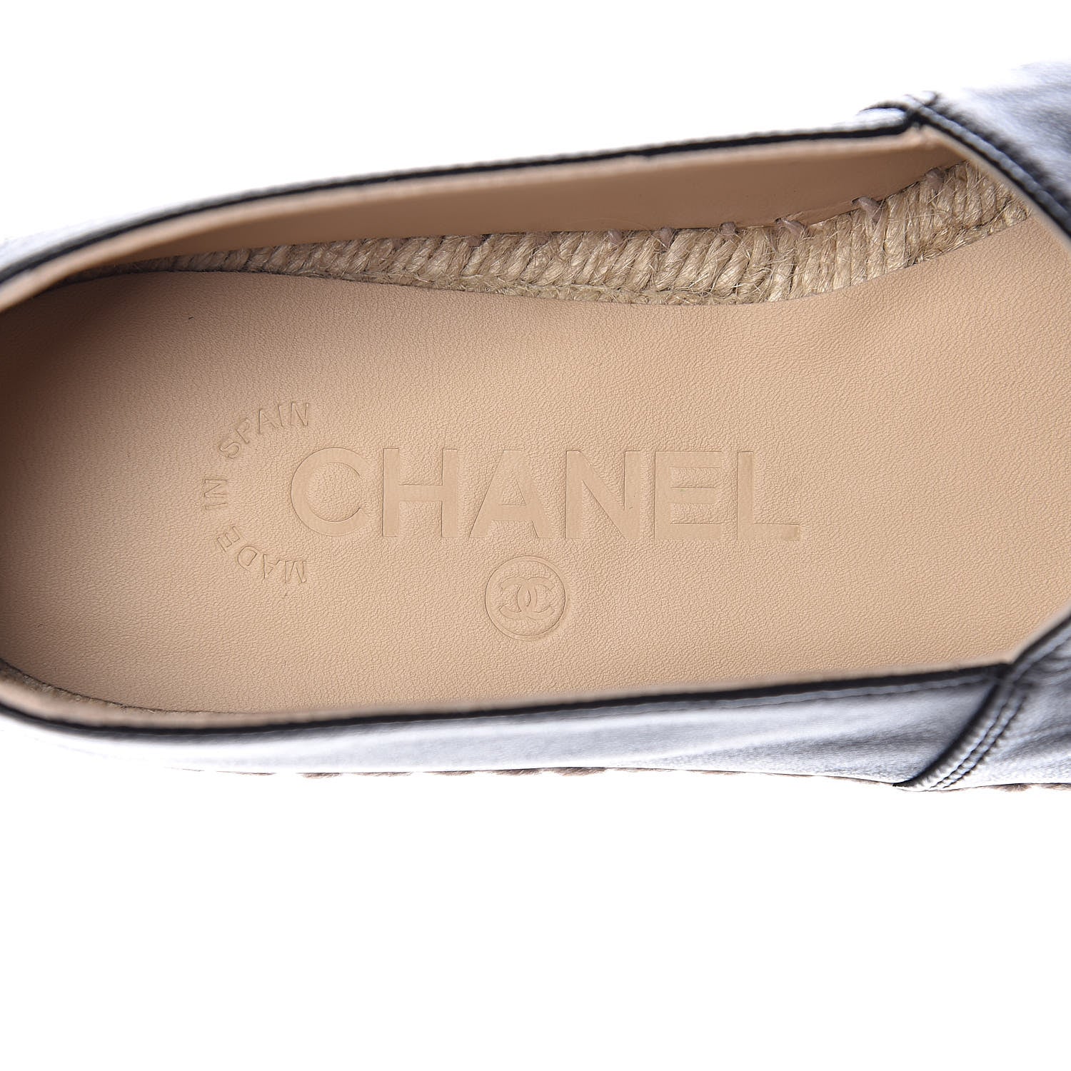 Chanel Lambskin CC Espadrilles 37 Black 6 of 11