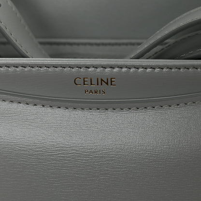 Celine Shiny Calfskin Besace Clea Triomphe Blue Gray 6 of 10