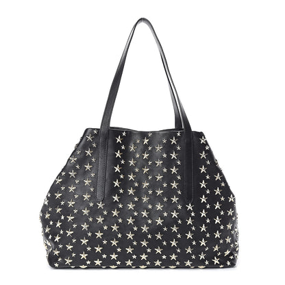 Jimmy Choo Calfskin Sofia Star Studded Tote Black 1 of 9