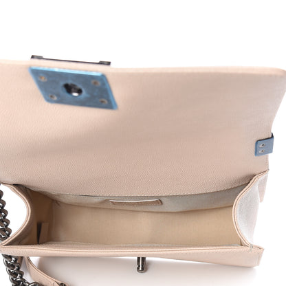 Chanel Caviar Quilted Medium Boy Flap Beige 7 of 9