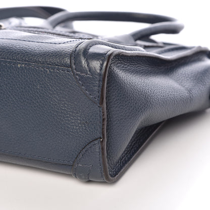 Celine Drummed Calfskin Nano Luggage Orage 10 of 10