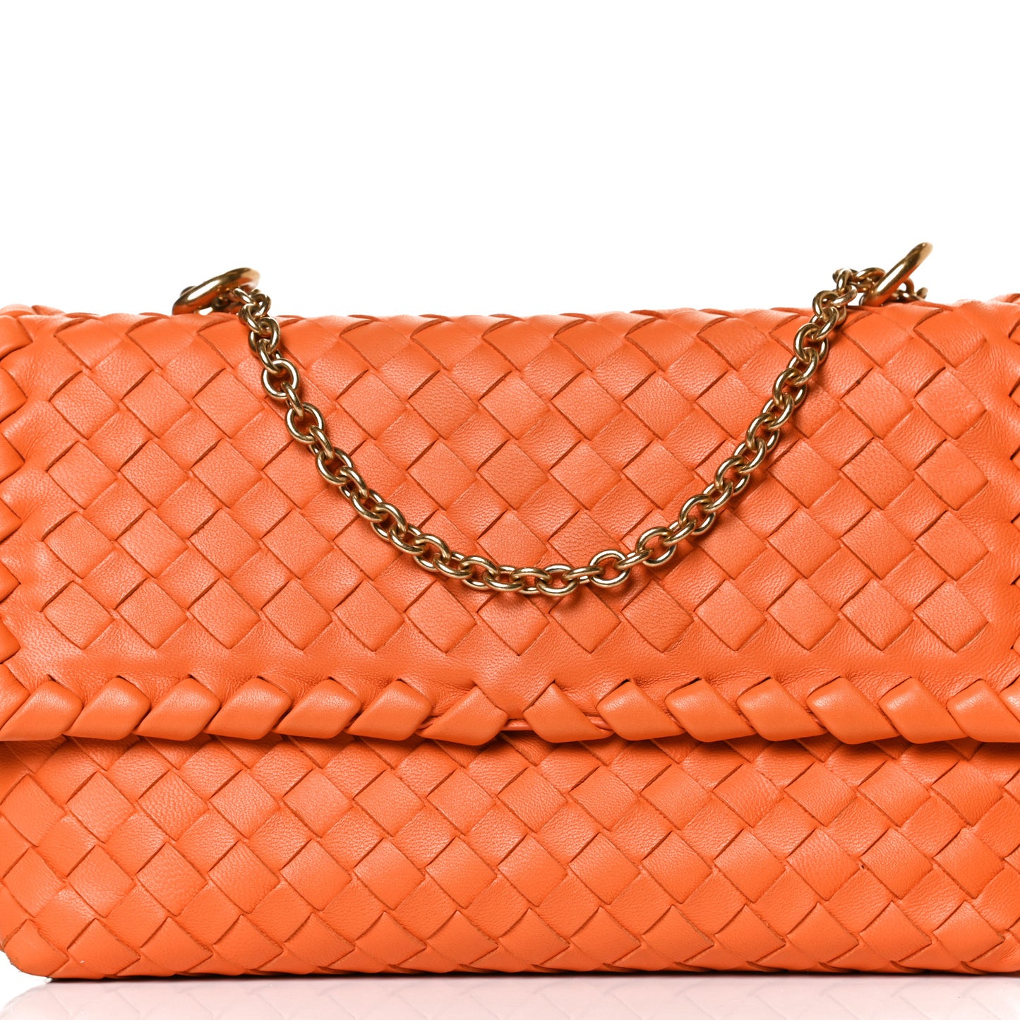Nappa Intrecciato Small Olimpia Bag Orange