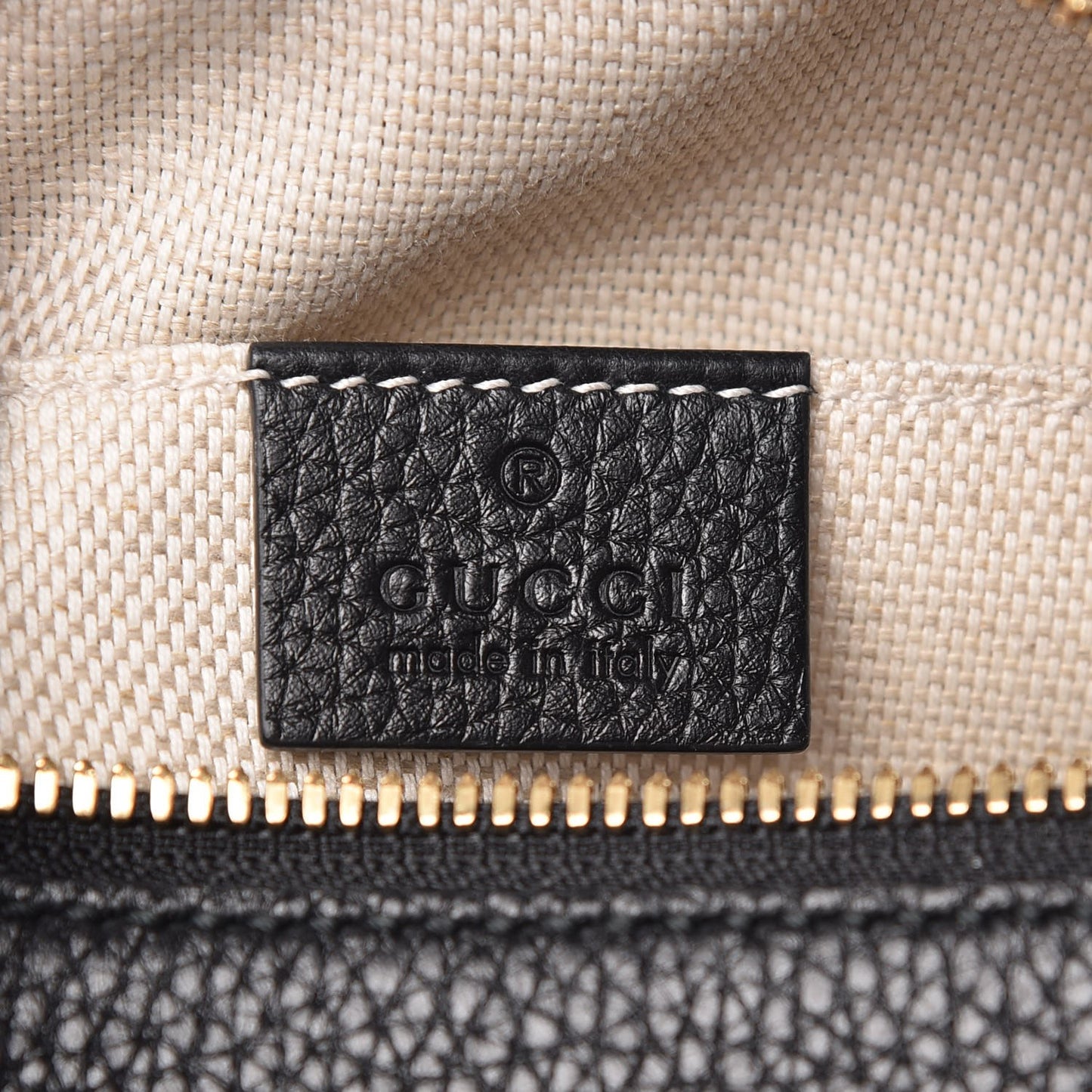 Pebbled Calfskin Small Soho Disco Bag Black