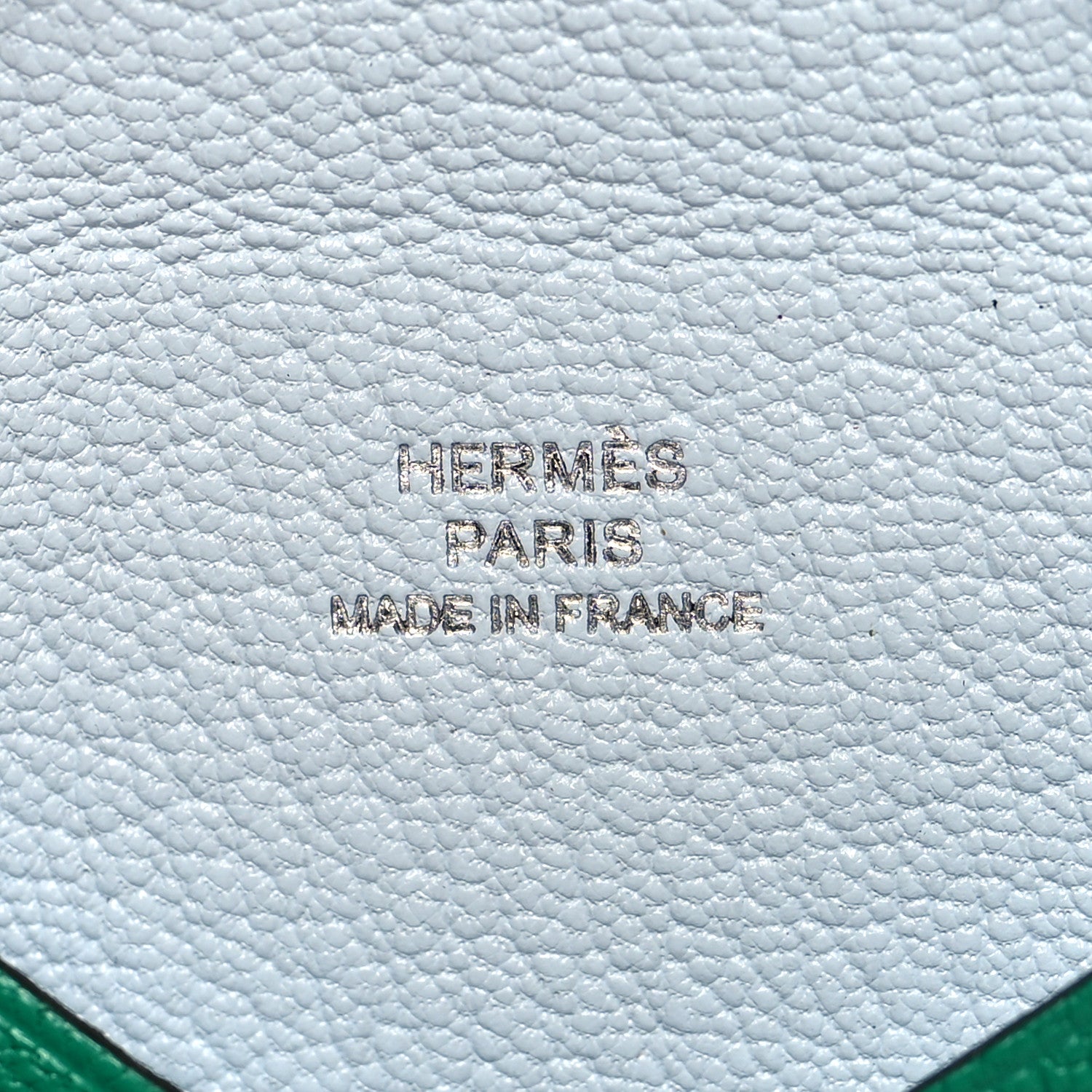 Hermes Chevre Mysore Verso Calvi Card Case Menthe Bleu Brume 8 of 9