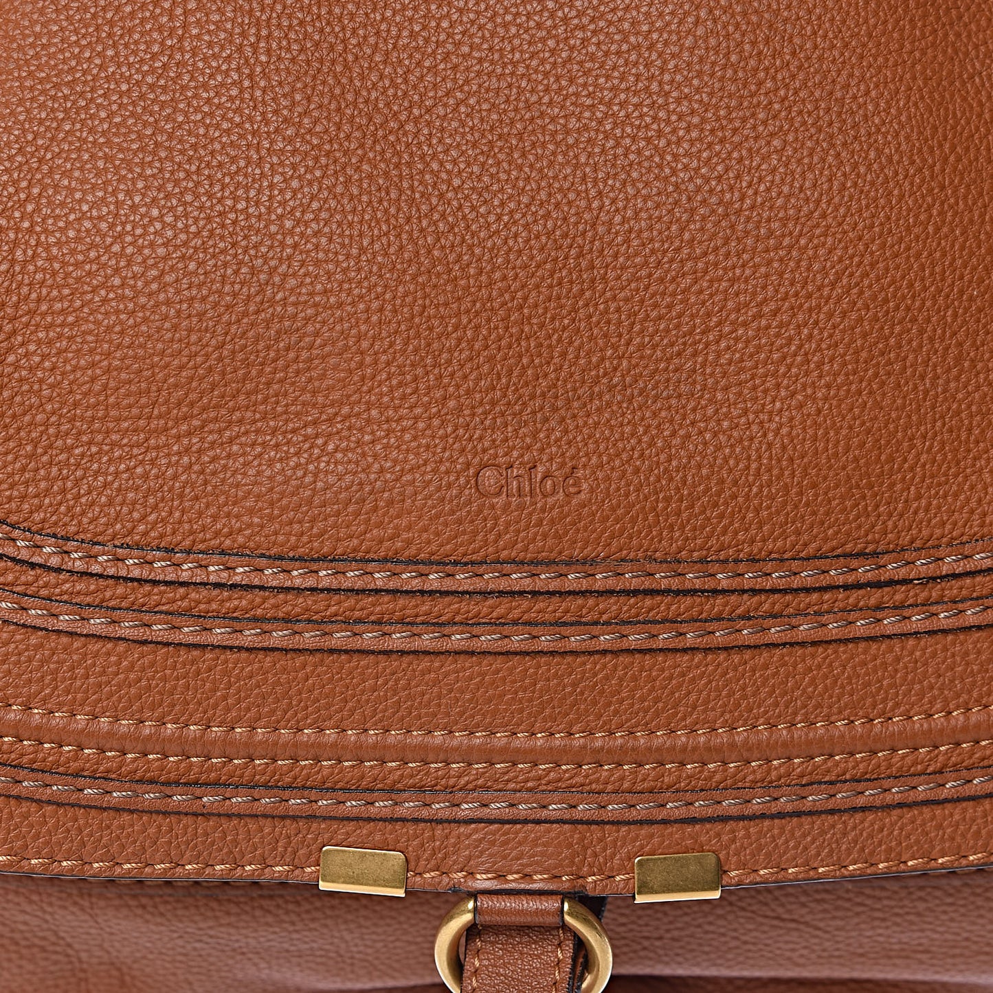 Calfskin Large Marcie Satchel Tan