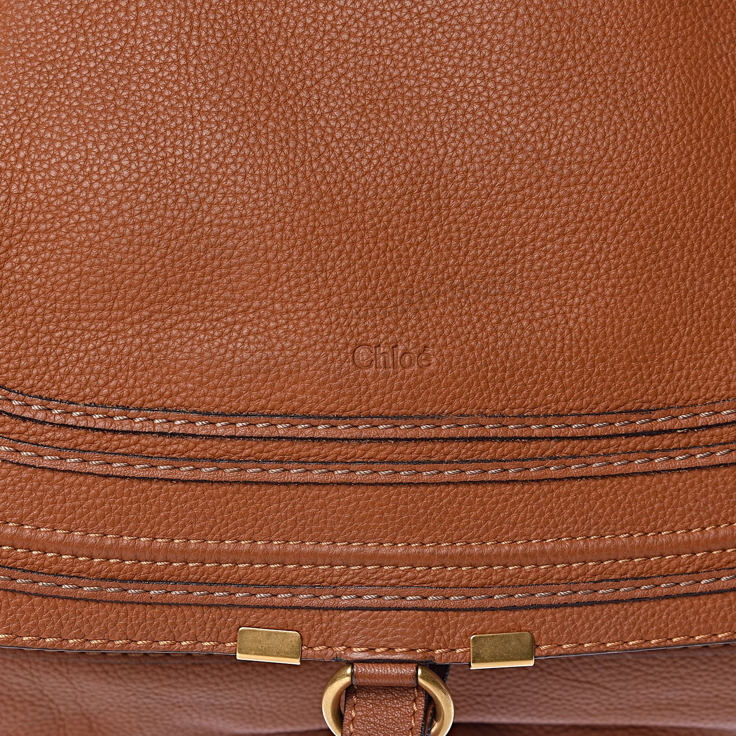 Chloe Calfskin Large Marcie Satchel Tan 13 of 13