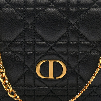 Christian Dior Supple Calfskin Caro Pouch with Chain Black 7 of 10