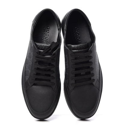 Gucci GG Supreme Monogram Mens Low Top Sneakers 8.5 Black 5 of 11
