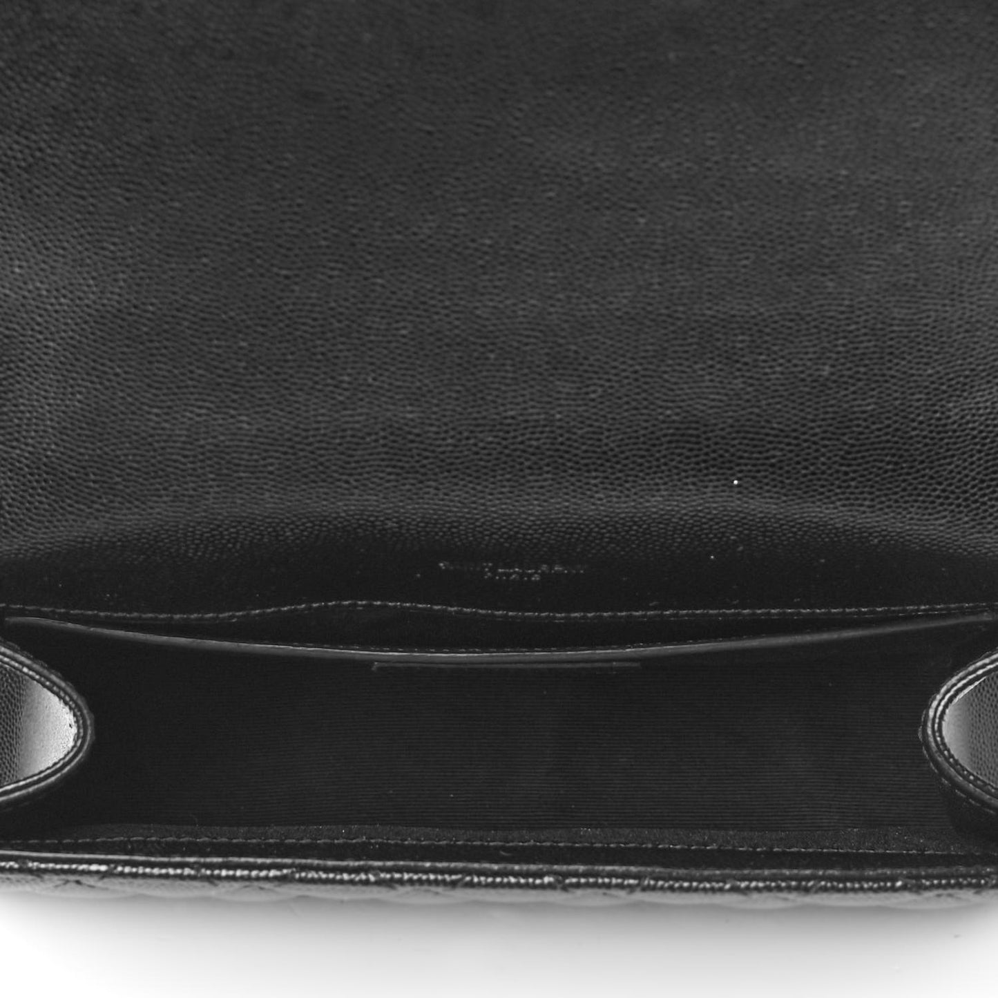 Grain De Poudre Textured Mixed Matelasse Triquilt Medium Monogram Satchel Black