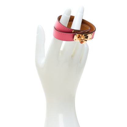 Hermes Swift Kelly Double Tour Bracelet T2 Rose Azalee 2 of 7