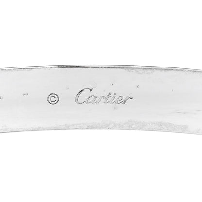 Cartier 18K White Gold 4 Diamond Love Bracelet 19 4 of 10