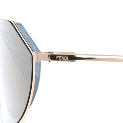 Fendi Metal Eyeline Aviator Sunglasses Gold FF M0074/S 5 of 7