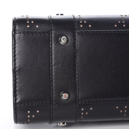 Christian Dior Calfskin Cannage Perforated Small Lady Dior East West Black 12 of 13