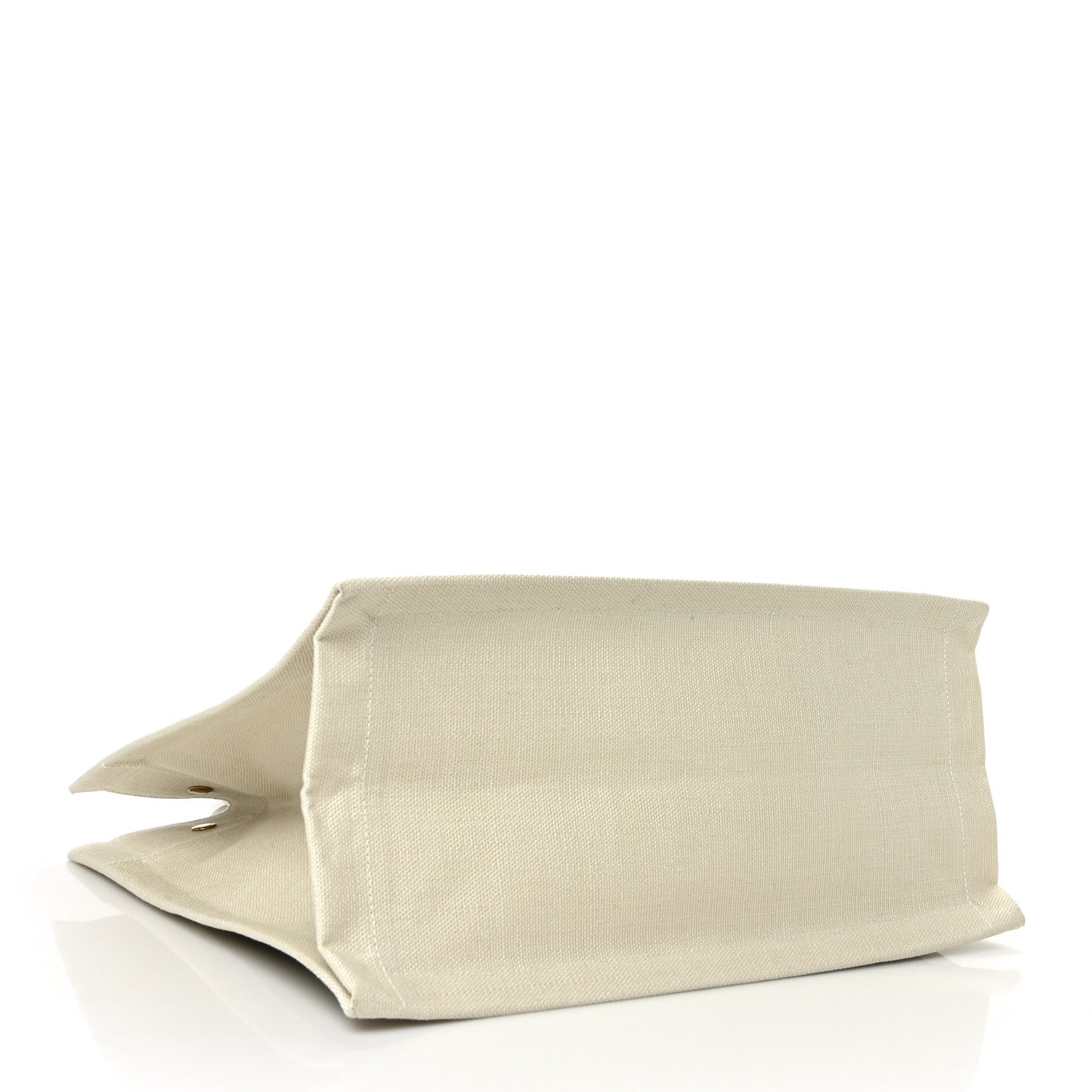 Linen Calfskin Small Rive Gauche Tote Military Green Blanc Vintage