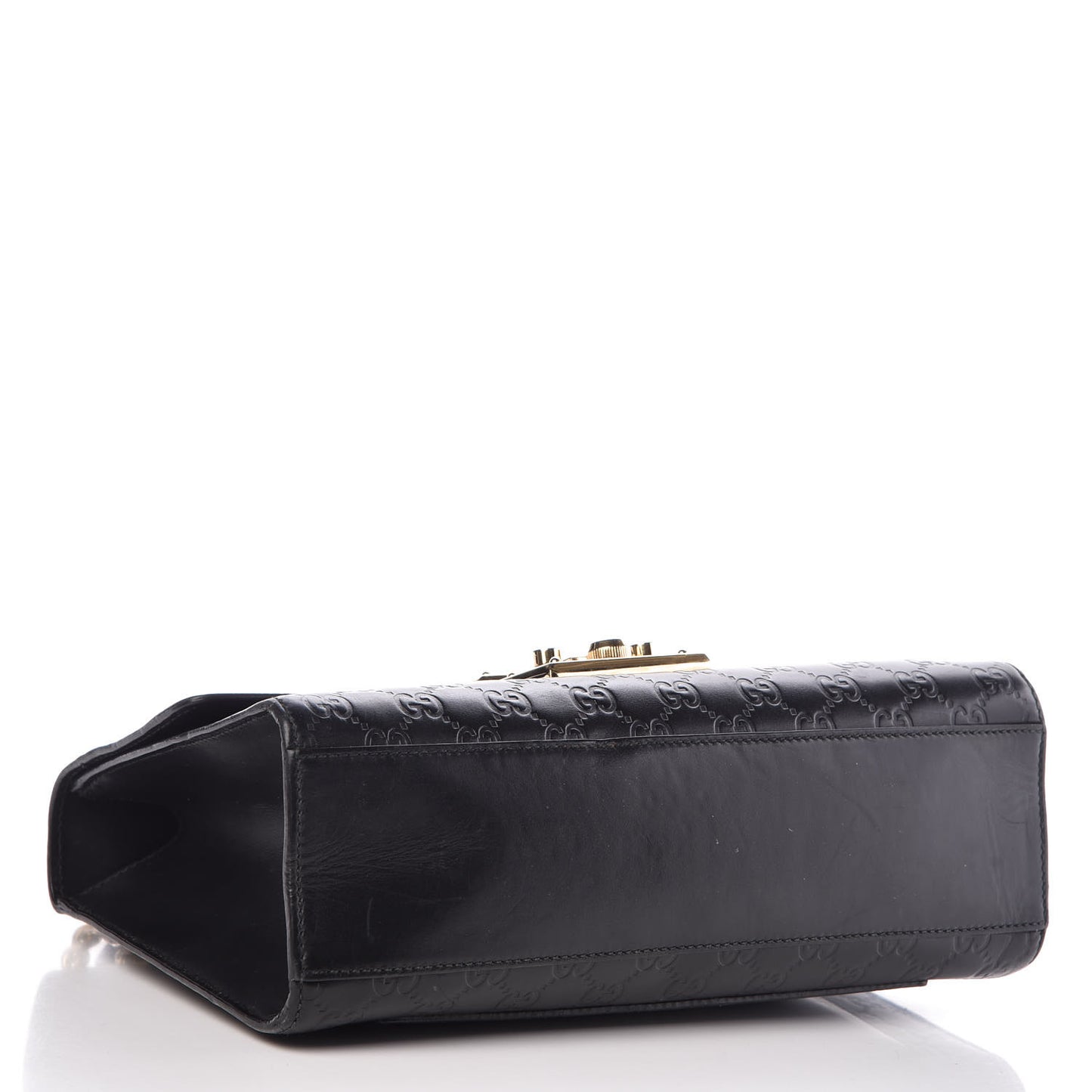 Guccissima Medium Padlock Shoulder Bag Black