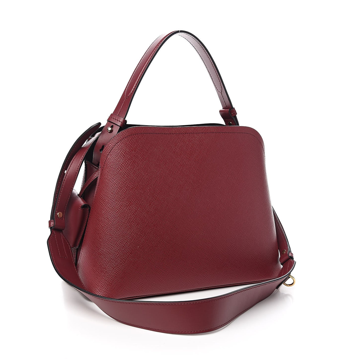 Saffiano Cuir Small Matinee Tote Cherry Black