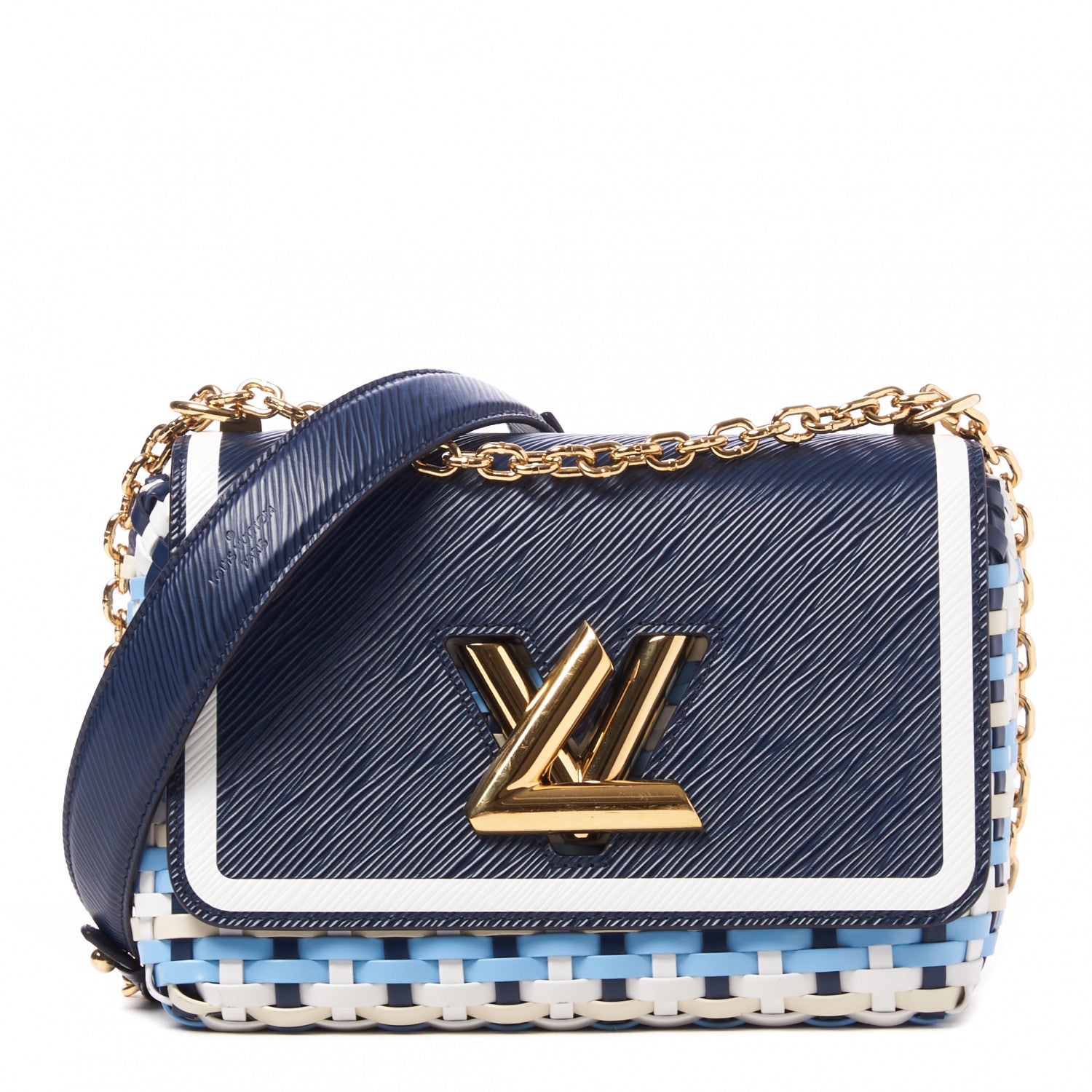 Louis Vuitton Epi Guinguette Twist Shoulder Bag MM Indigo Blue 1 of 8