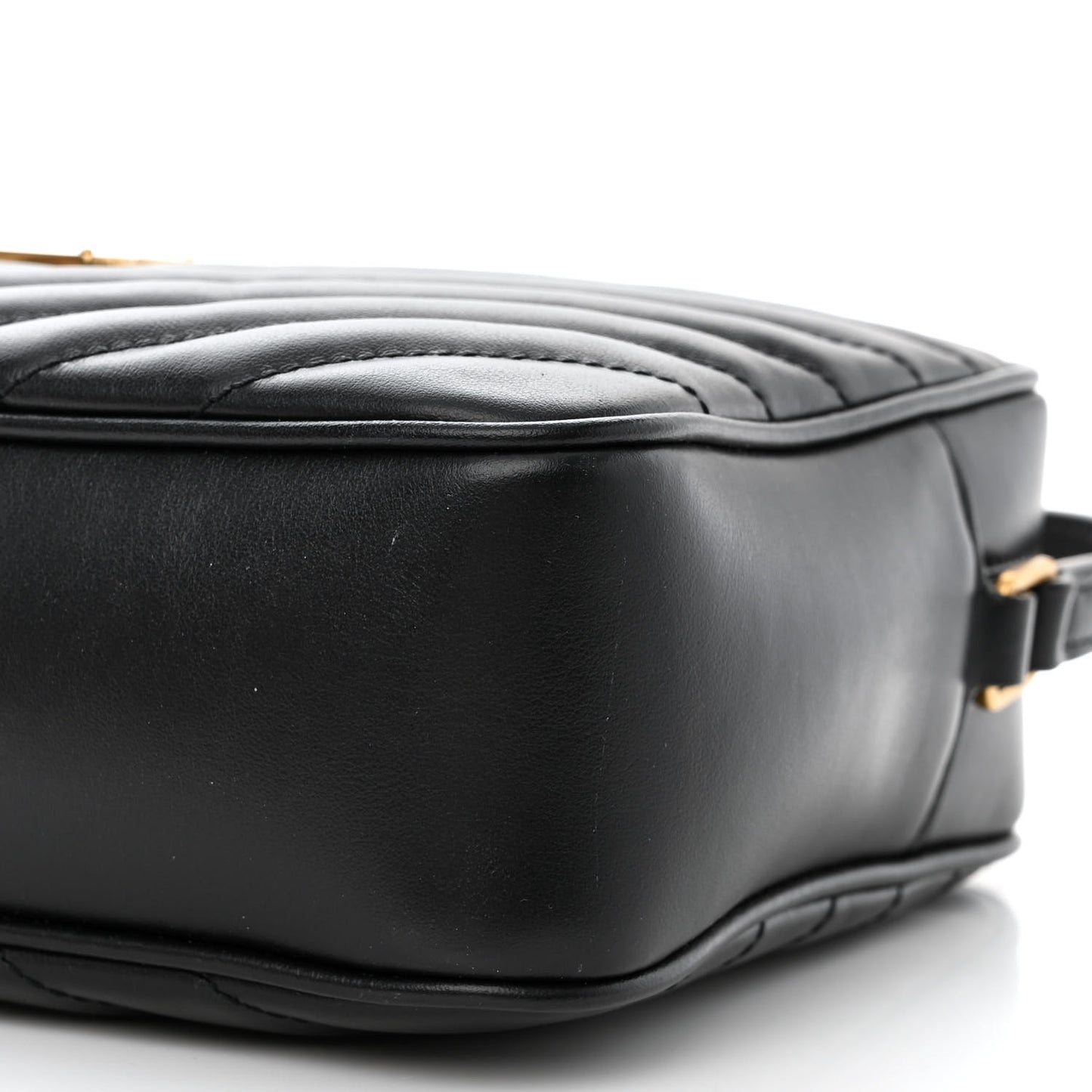 Calfskin Matelasse Monogram Lou Camera Bag Black