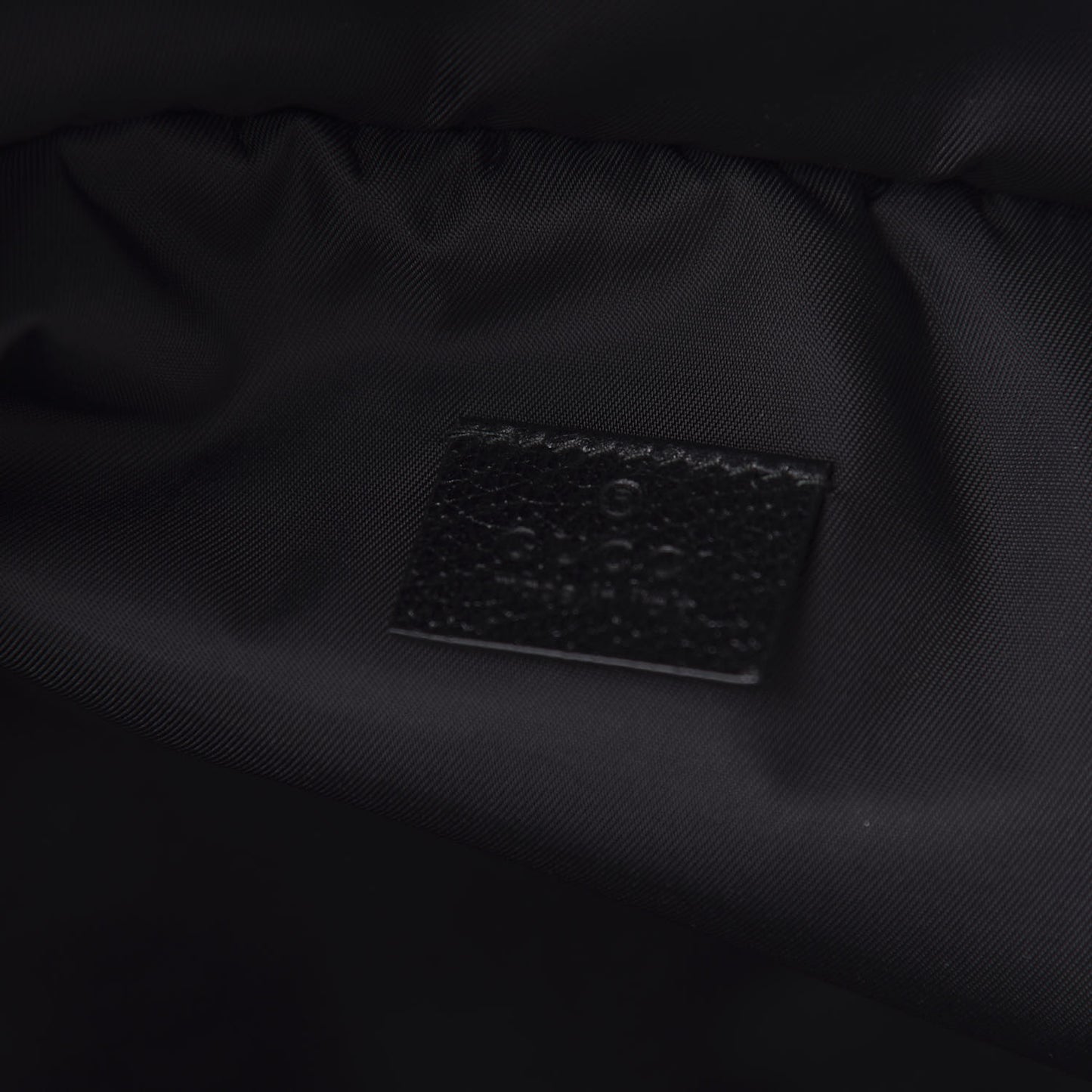 Nylon 80s Logo Patch Belt Bag Black