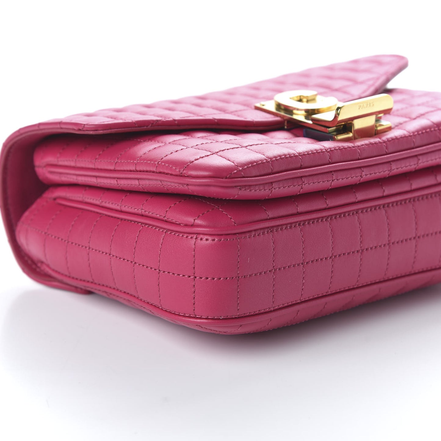 Calfskin Quilted Small C Bag Pink