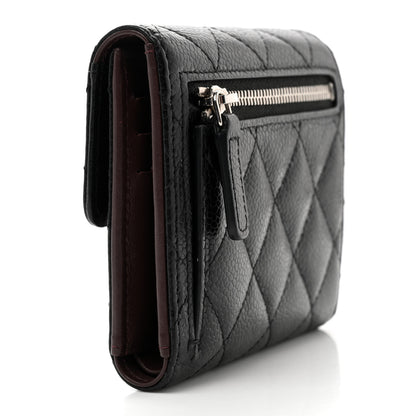 Chanel Caviar Quilted Compact Flap Wallet Black 3 of 10