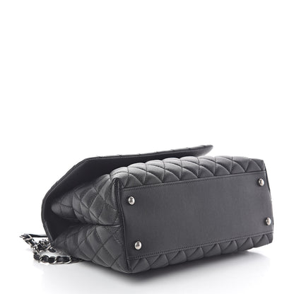 Chanel Caviar Lizard Quilted Small Coco Handle Flap Black 4 of 10