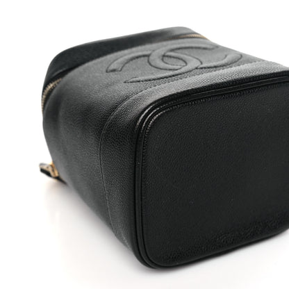 Chanel Caviar Vanity Cosmetic Case Black 8 of 9