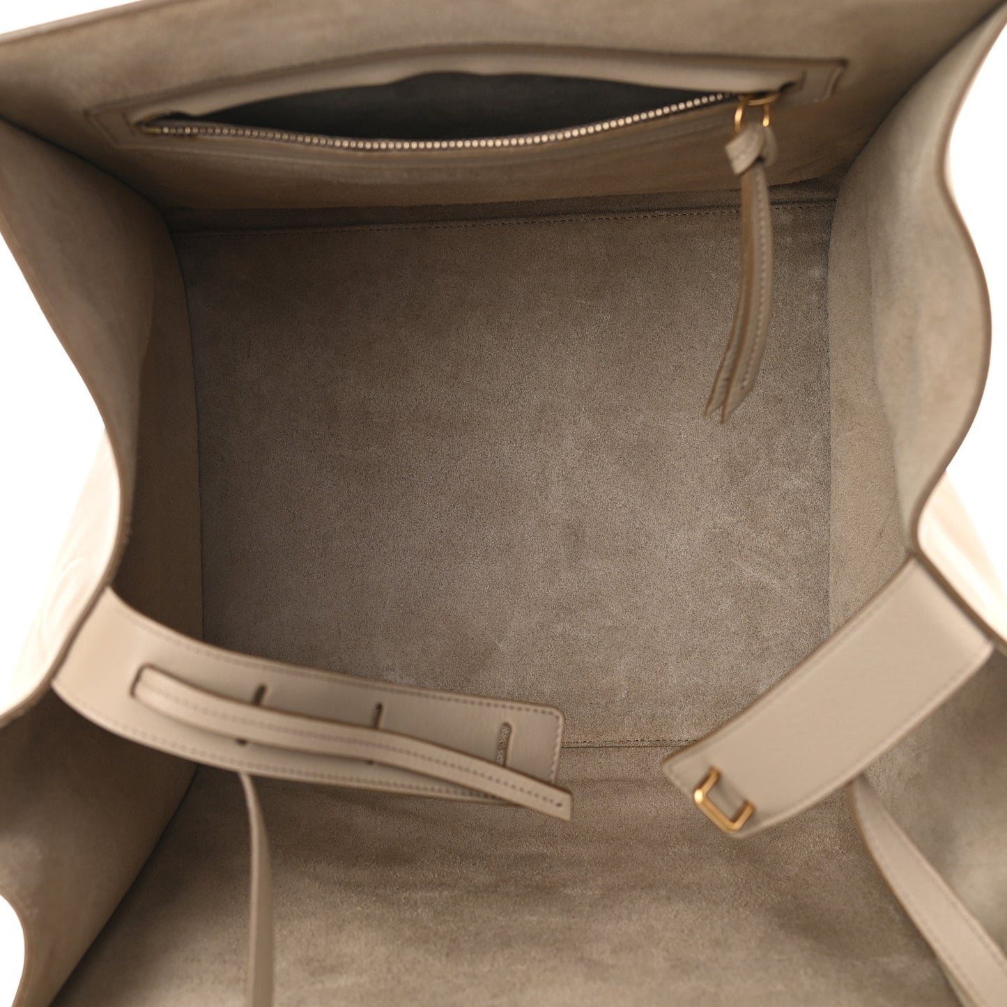 Grained Calfskin Medium Phantom Luggage Beige