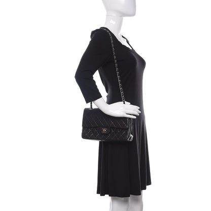 Chanel Lambskin Quilted Medium Double Flap Black 2 of 16