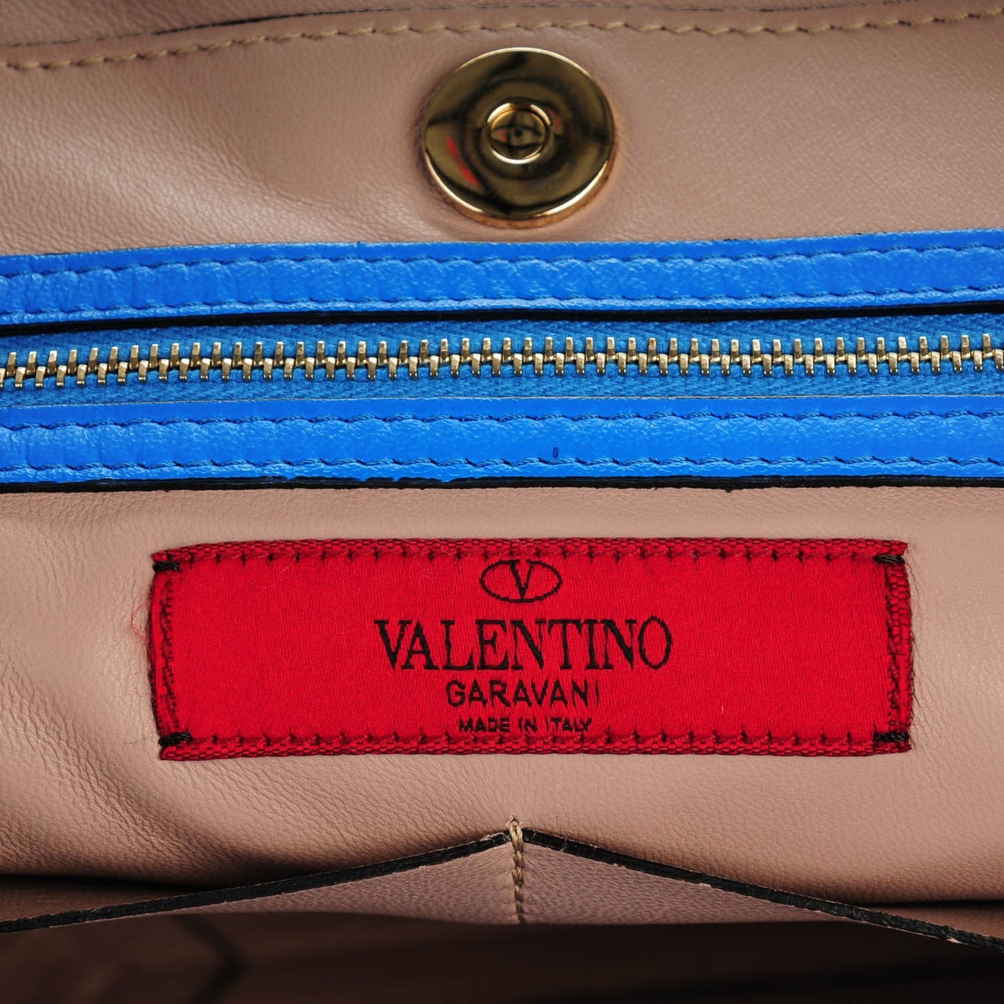 Nappa Medium Rockstud Soft Tote Blue Fluo