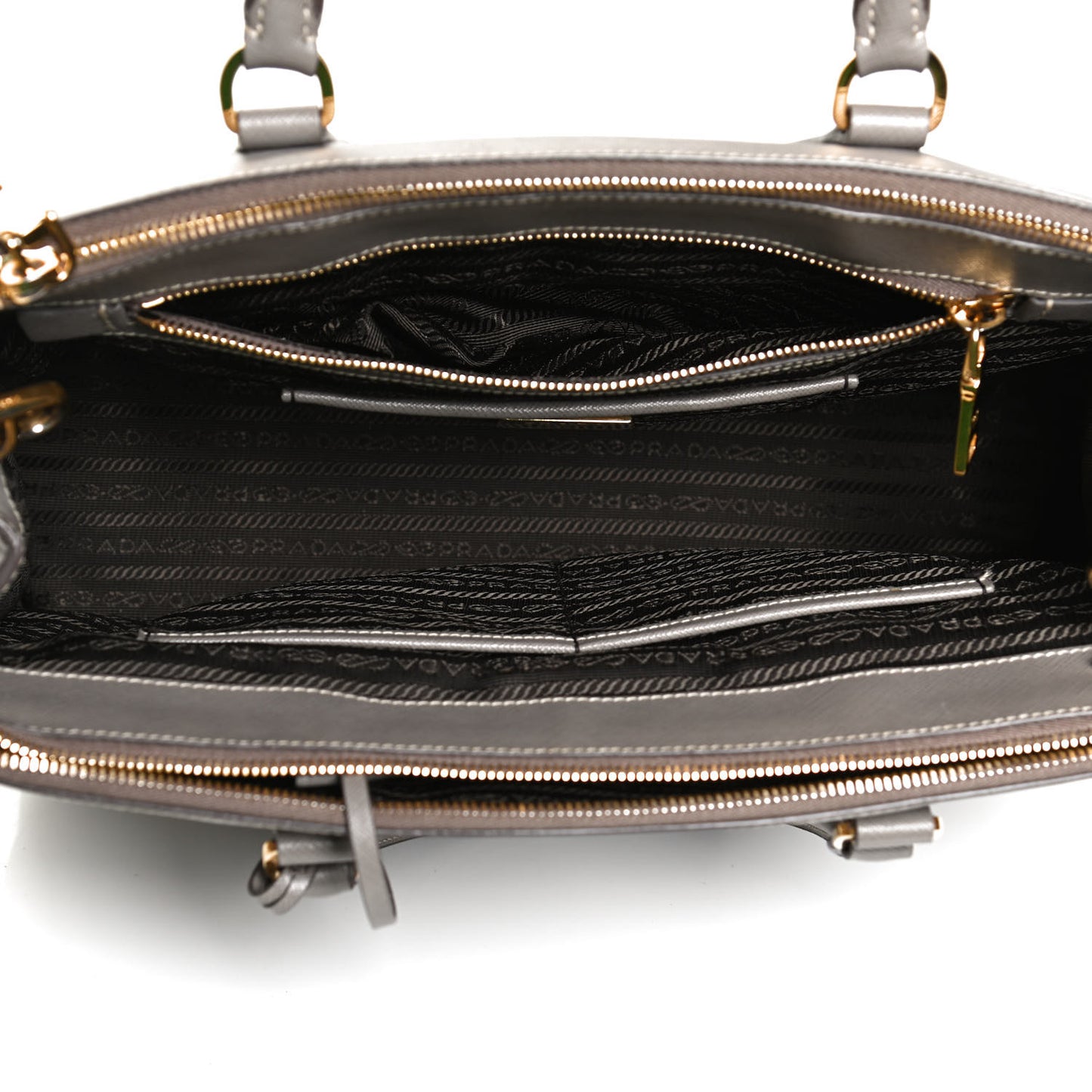 Saffiano Medium Galleria Double Zip Tote Argilla