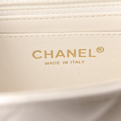 Chanel Lambskin Quilted Mini Rectangular Flap White 6 of 10