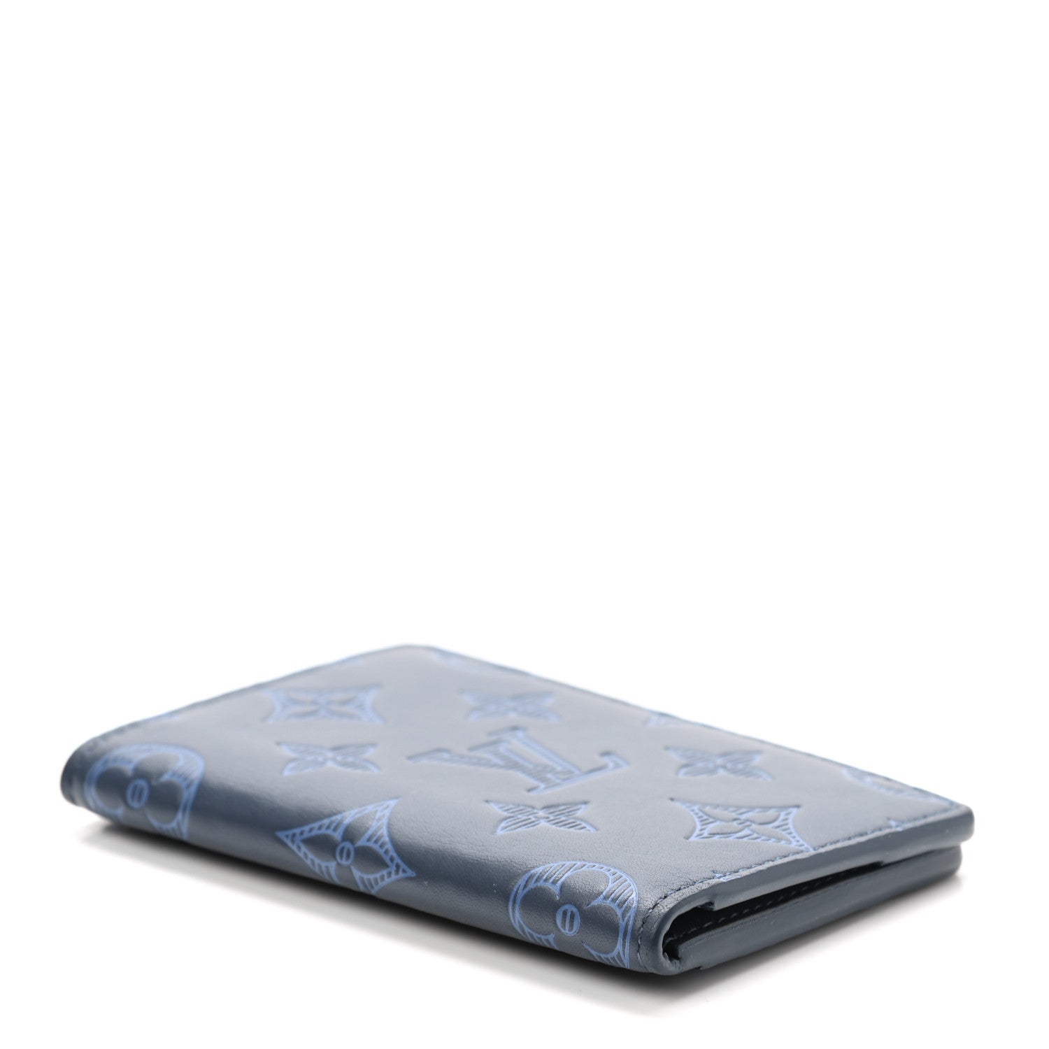 Louis Vuitton Calfskin Monogram Shadow Pocket Organizer Blue 4 of 7