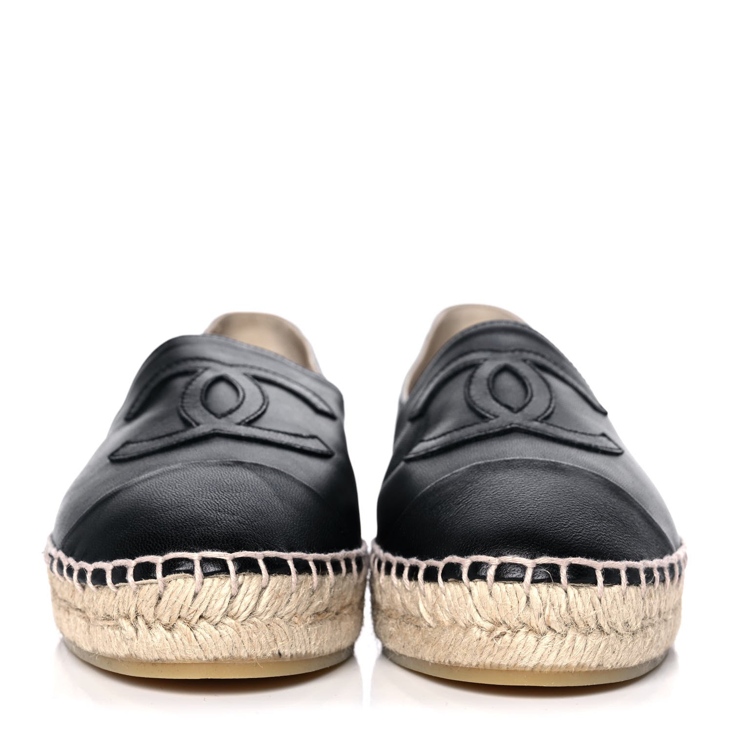 Chanel Lambskin CC Espadrilles 37 Black 2 of 10