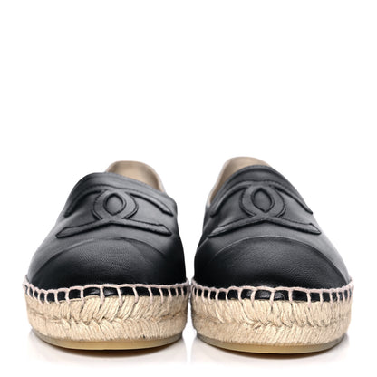 Chanel Lambskin CC Espadrilles 37 Black 2 of 10