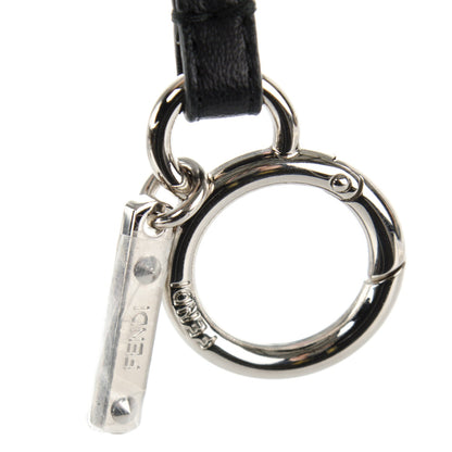 Fendi Fox Mink Goat Fur Nappa Karlito Bag Charm Black White Rosa 5 of 5