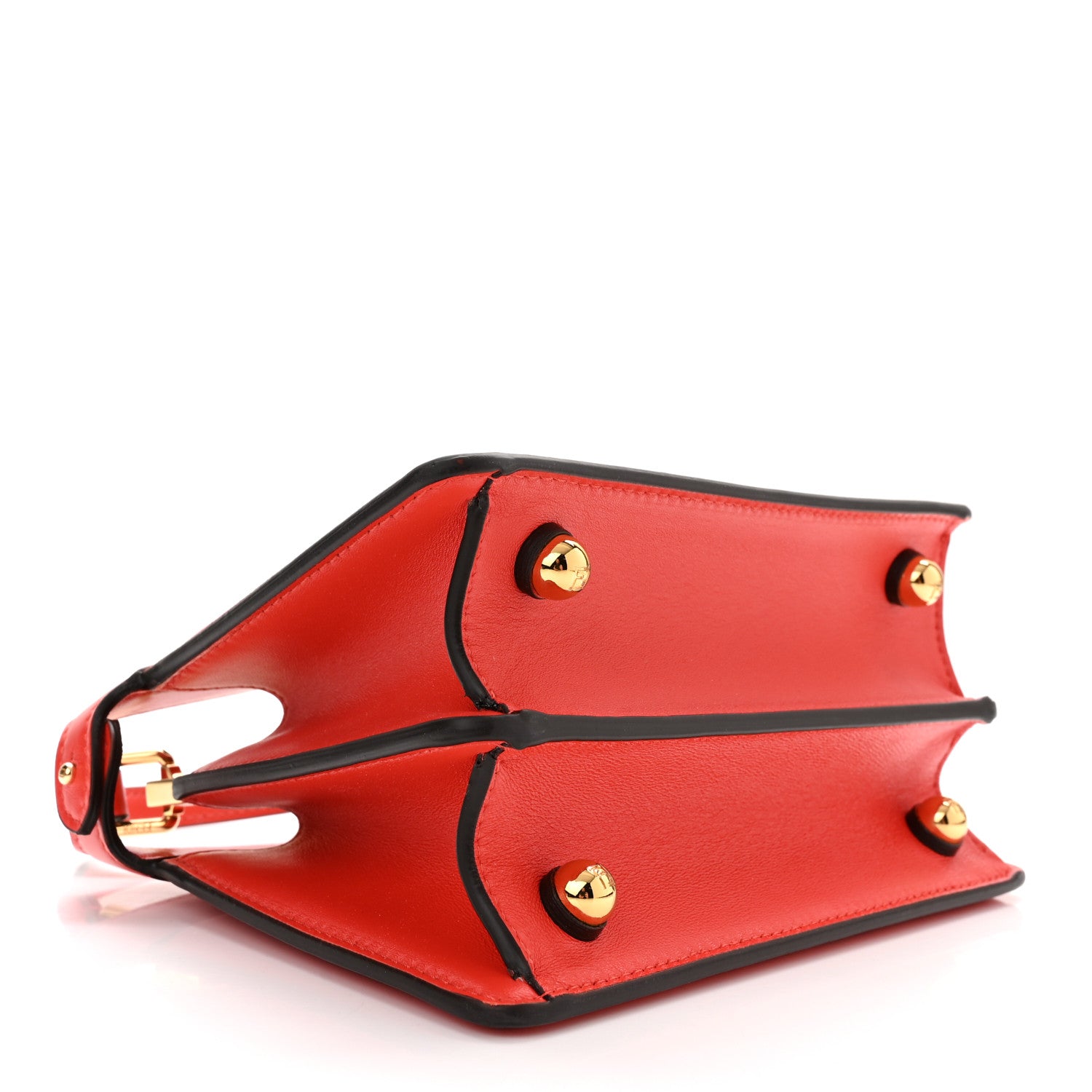 Fendi Shiny Nappa Petite Peekaboo I SEE U Satchel Papavero 4 of 10