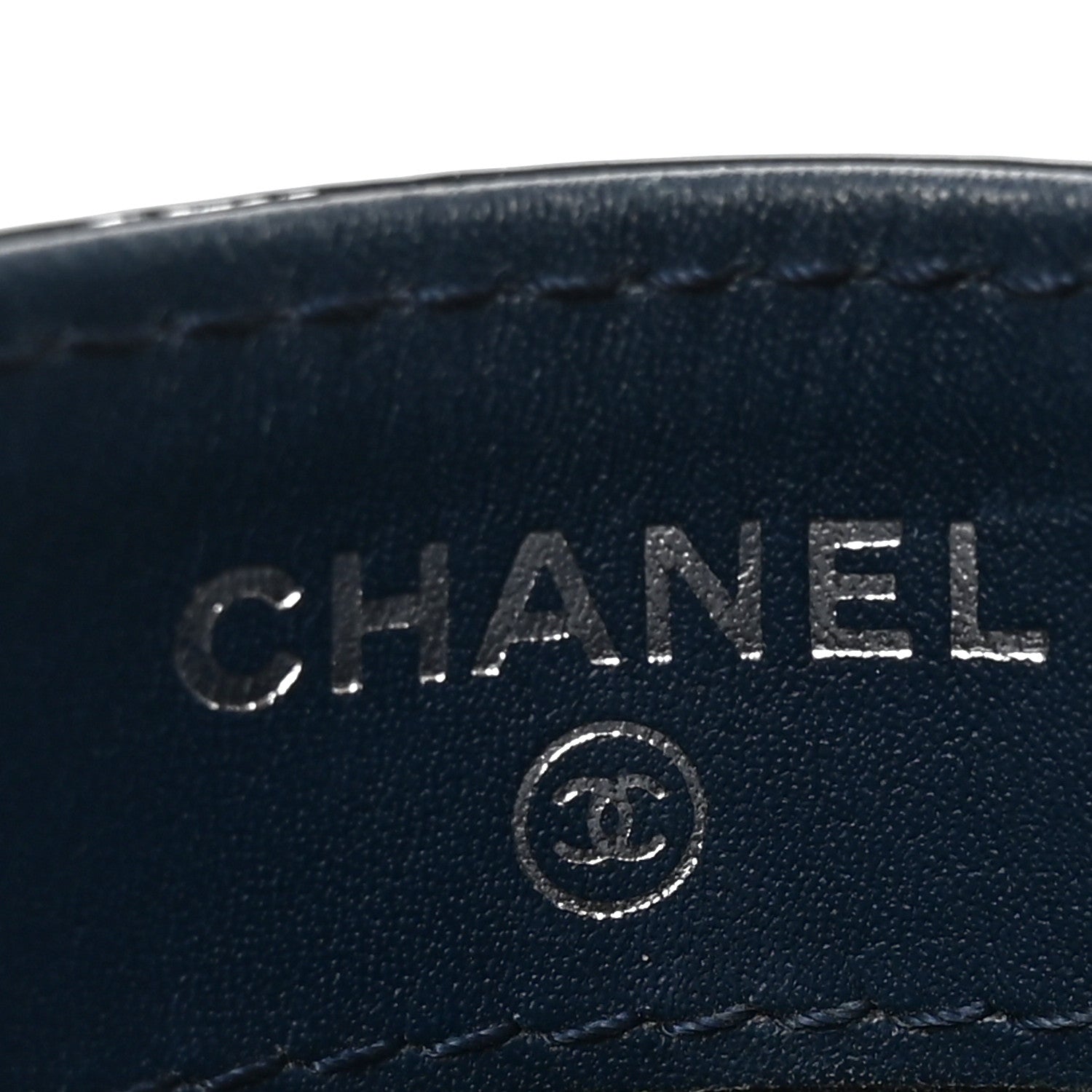 Chanel Patent Calfskin Quilted Card Holder Navy Blue 6 of 8