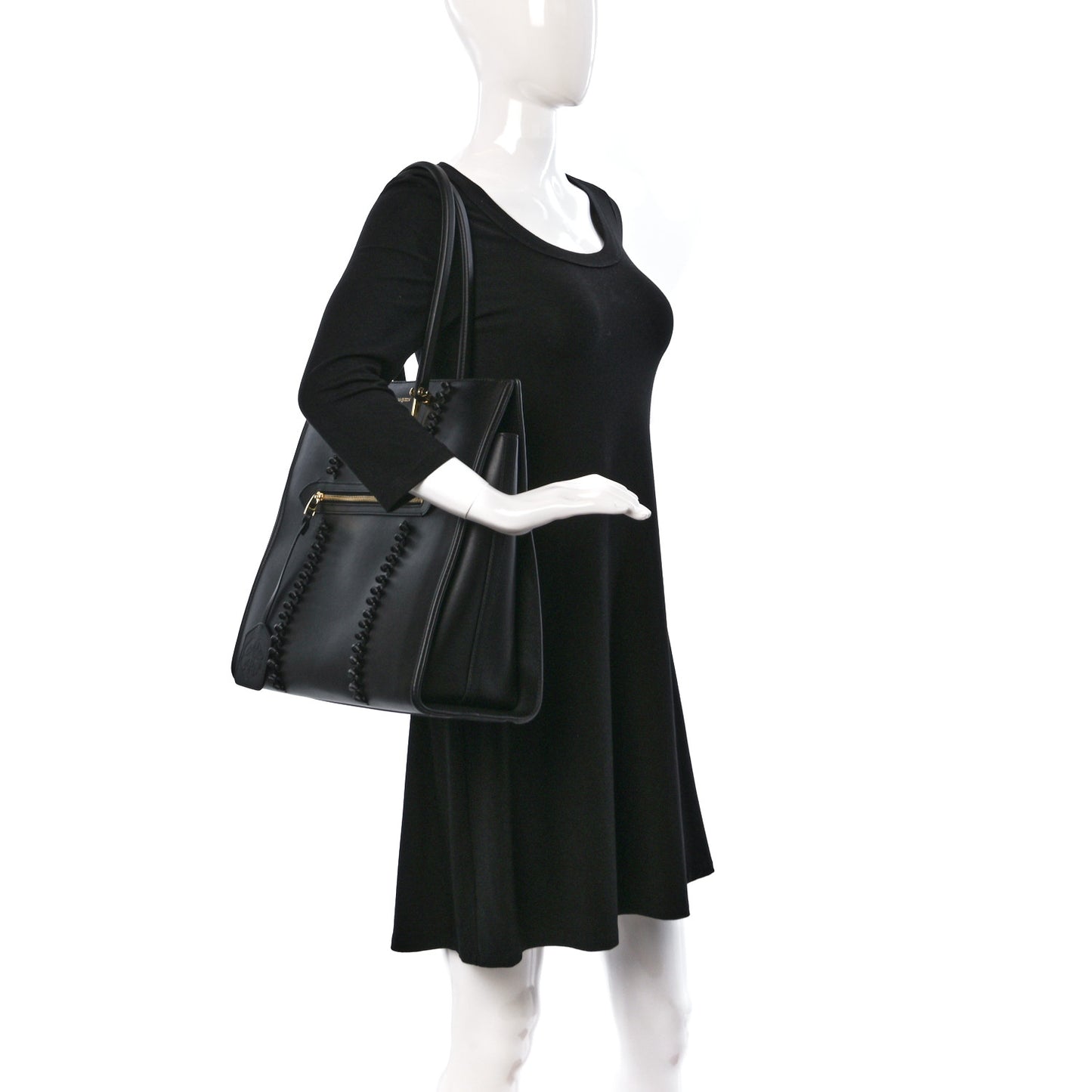 Calfskin The Tall Story Shoulder Bag Black