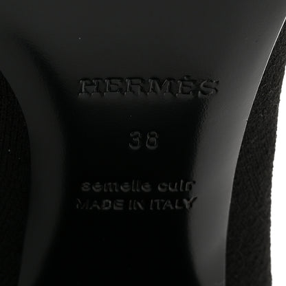 Hermes Knit Calfskin Volver 60 Ankle Boots 38 Black 7 of 11