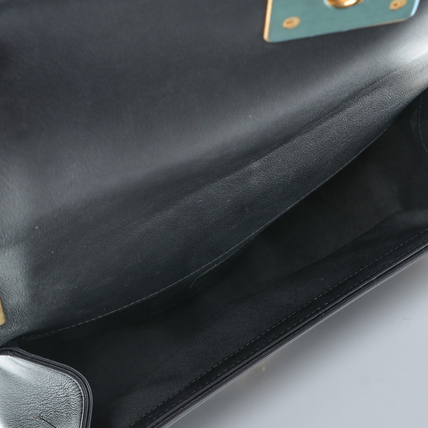 Calfskin Quilted Medium Boy Flap Black