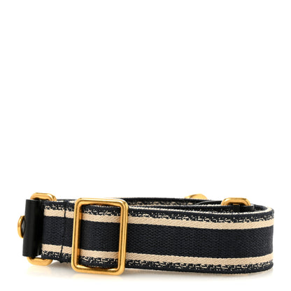 Christian Dior Canvas Embroidered Shoulder Strap Blue 2 of 5