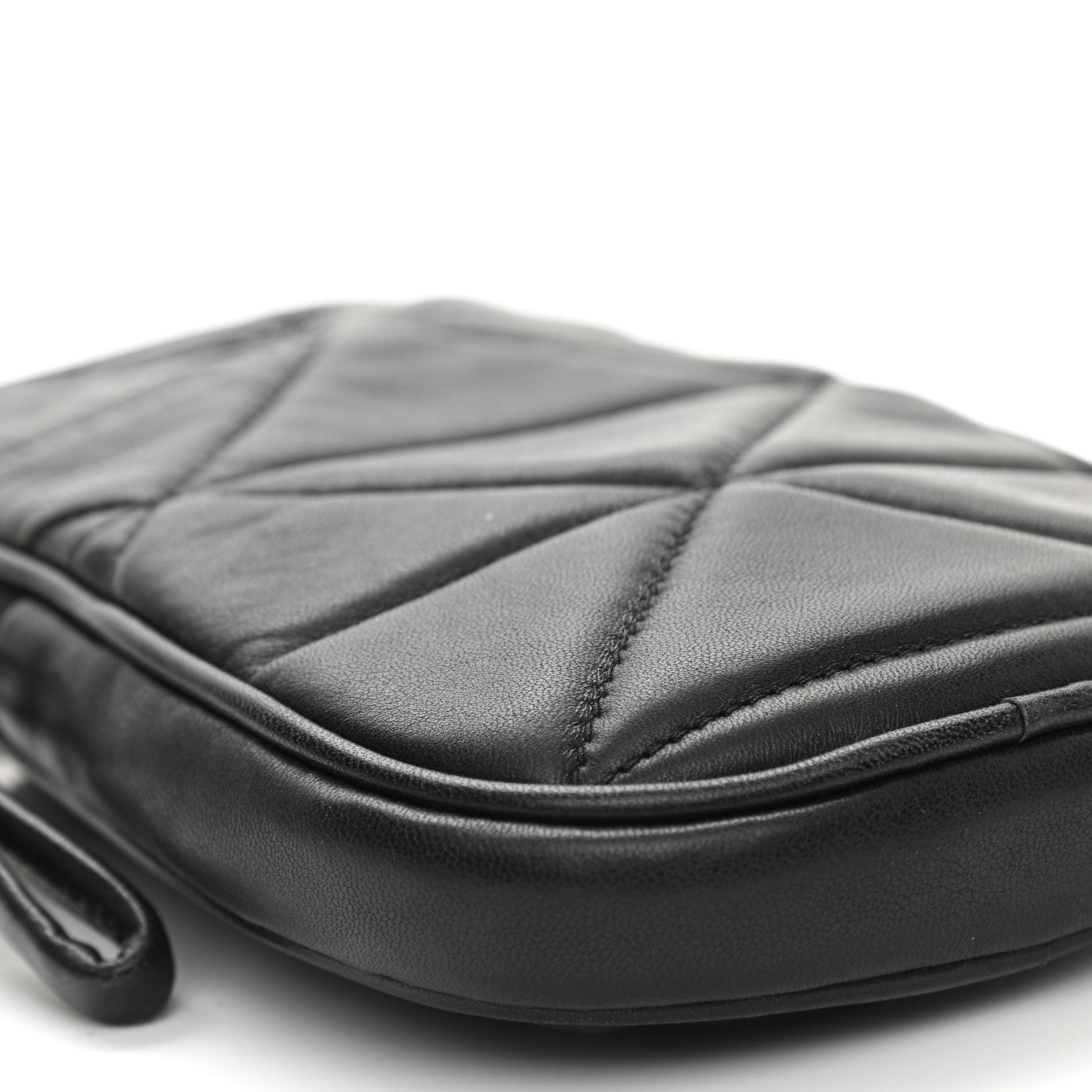 Prada Nappa Triangle Stitched Spectrum Double Zip Phone Case Crossbody Bag Black 8 of 9